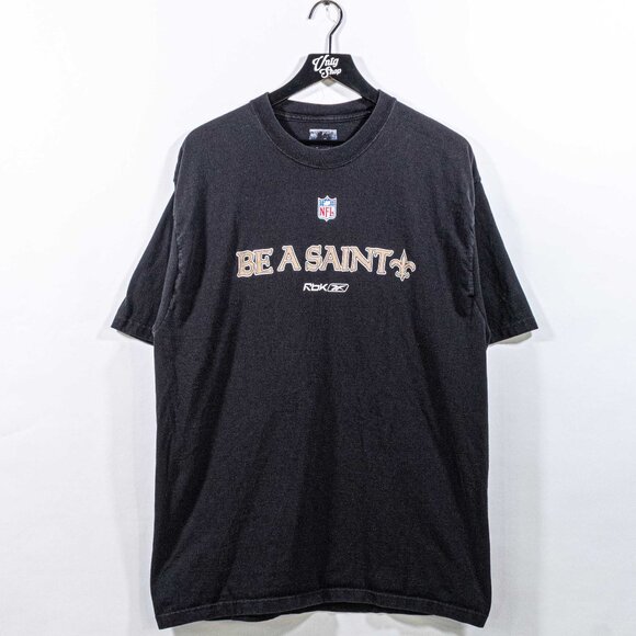 New Orleans Saints Reebok NFL T-Shirt Be a Saint Large Y2K Football - Picture 1 of 6
